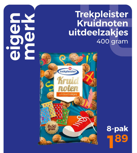 Trekpleister Huismerk   kruidnoten folder aanbieding bij  Trekpleister - details