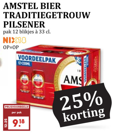 Amstel   blikje bier folder aanbieding bij  MCD Supermarkt Basis - details