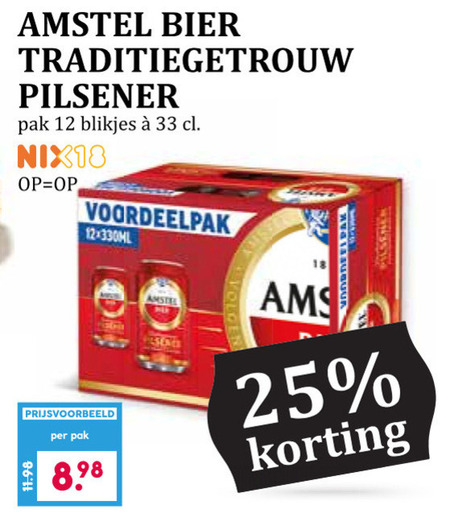 Amstel   blikje bier folder aanbieding bij  Boons Markt - details