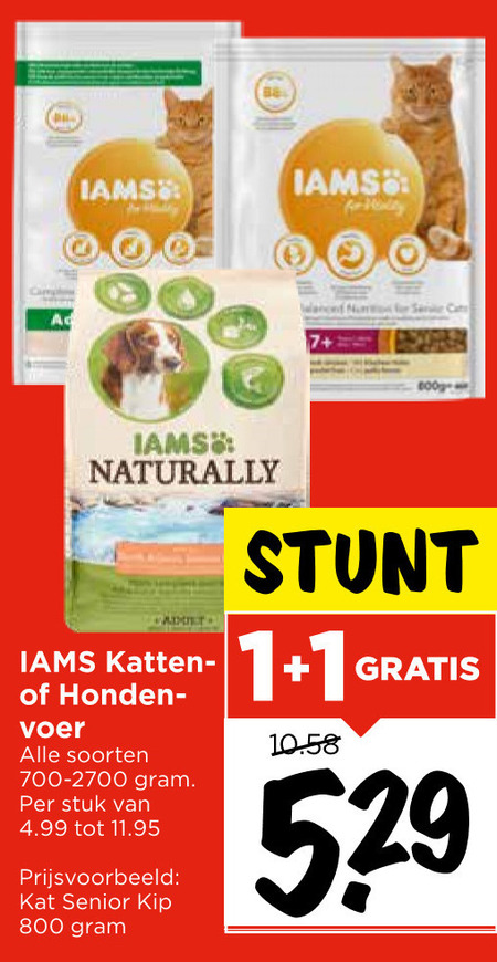 IAMS   kattenvoer, hondenvoer folder aanbieding bij  Vomar - details