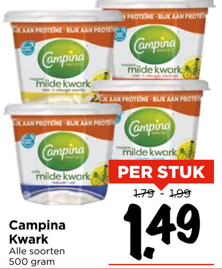 Campina   kwark folder aanbieding bij  Vomar - details