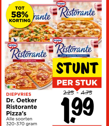 Dr Oetker   diepvriespizza folder aanbieding bij  Vomar - details