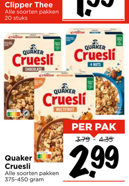 Quaker   cruesli folder aanbieding bij  Vomar - details