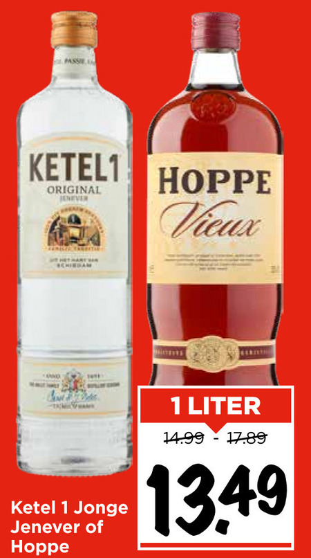 Ketel 1   vieux, jenever folder aanbieding bij  Vomar - details