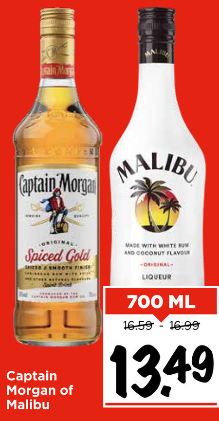 Malibu   rum, likeur folder aanbieding bij  Vomar - details