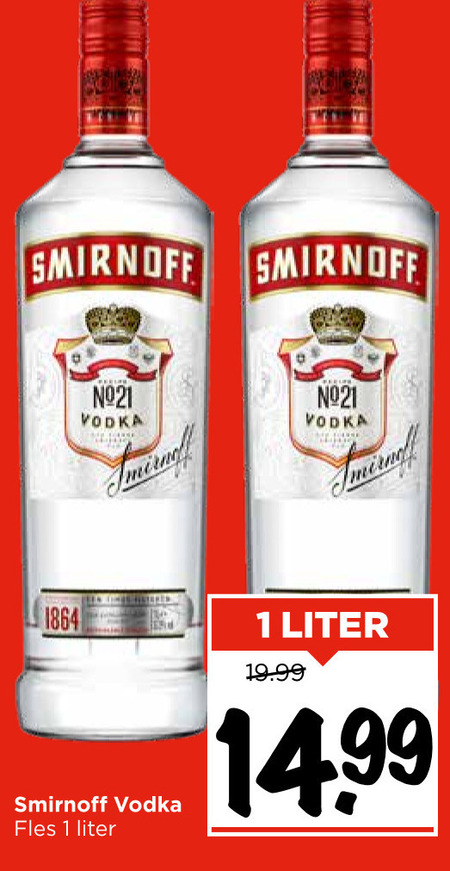 Smirnoff   wodka folder aanbieding bij  Vomar - details