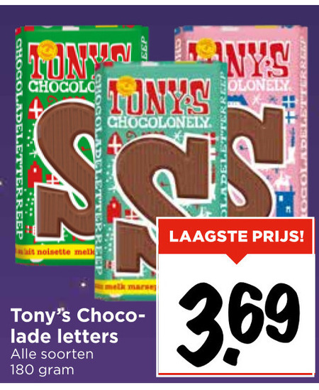 Tony Chocolony   chocoladeletter folder aanbieding bij  Vomar - details