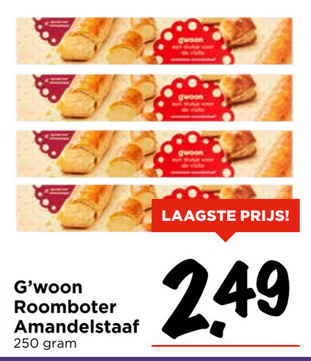 Gwoon   amandelstaaf folder aanbieding bij  Vomar - details