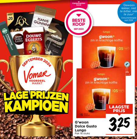 Gwoon   dolce gusto capsules folder aanbieding bij  Vomar - details