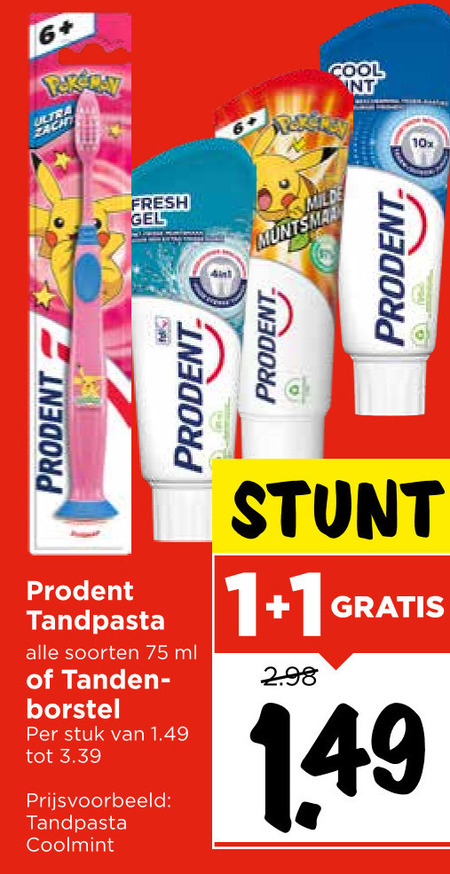 Prodent   tandpasta folder aanbieding bij  Vomar - details