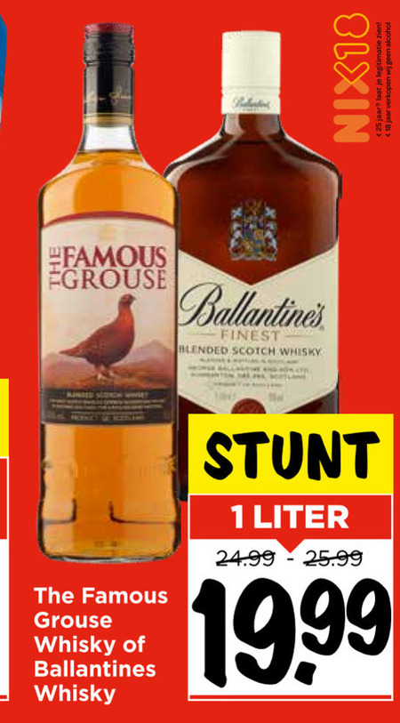 Famous Grouse   whisky folder aanbieding bij  Vomar - details