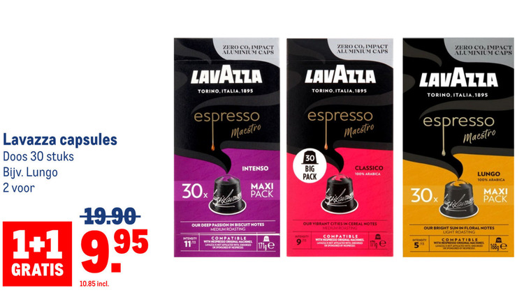 Lavazza   koffiecups folder aanbieding bij  Makro - details