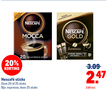 Nescafe   oploskoffie folder aanbieding bij  Makro - details