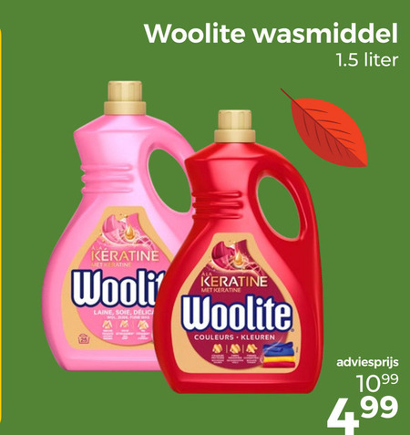 Woolite   wasmiddel folder aanbieding bij  Trekpleister - details