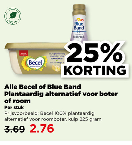 Becel   margarine folder aanbieding bij  Plus - details