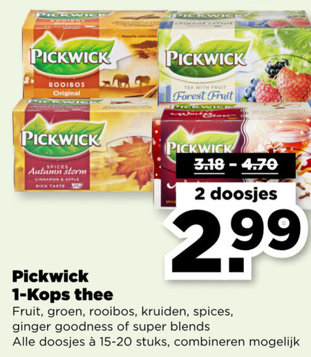 Pickwick   thee folder aanbieding bij  Plus - details