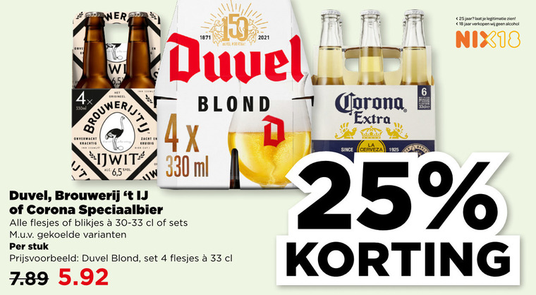 Duvel   speciaalbier folder aanbieding bij  Plus - details