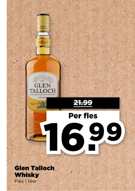 Glen Talloch   whisky folder aanbieding bij  Plus - details