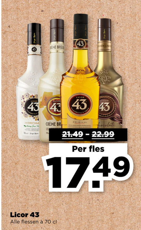 Licor 43   likeur folder aanbieding bij  Plus - details