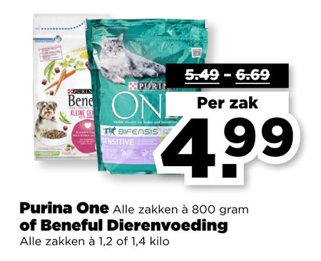 One   kattenvoer, hondenvoer folder aanbieding bij  Plus - details