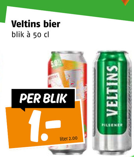 Veltins   blikje bier folder aanbieding bij  Poiesz - details