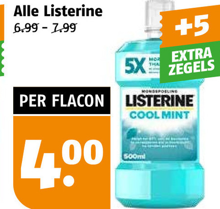 Listerine   mondwater folder aanbieding bij  Poiesz - details