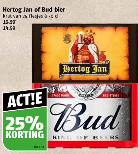 Bud   krat bier folder aanbieding bij  Poiesz - details