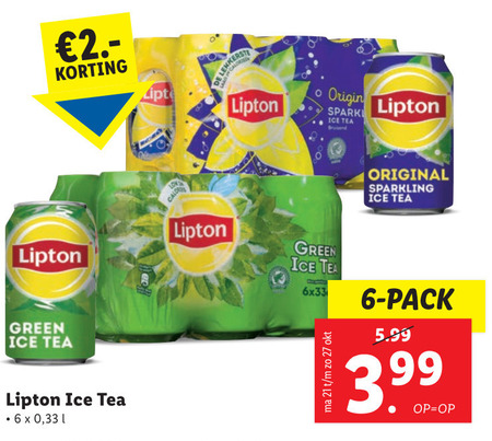 Lipton   ice tea folder aanbieding bij  Lidl - details