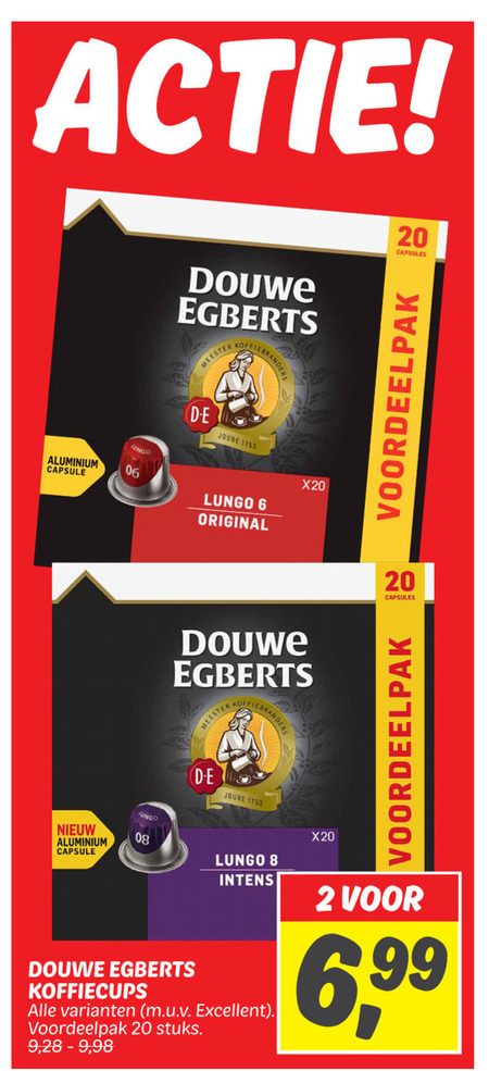 Douwe Egberts   koffiecups folder aanbieding bij  Dekamarkt - details