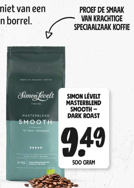 Simon Levelt   koffiebonen folder aanbieding bij  Jumbo - details