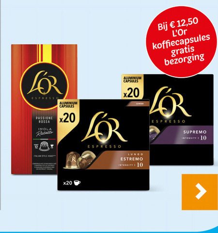 Douwe Egberts L Or   koffiecups folder aanbieding bij  Hoogvliet - details