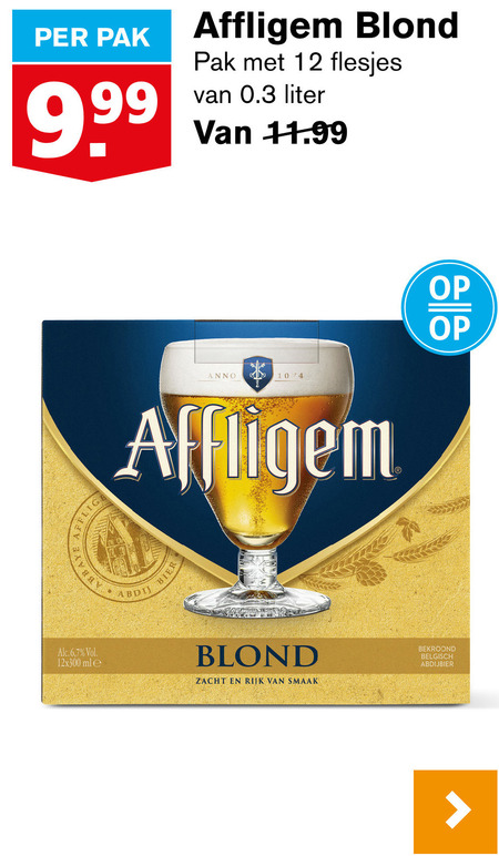 Affligem   speciaalbier folder aanbieding bij  Hoogvliet - details