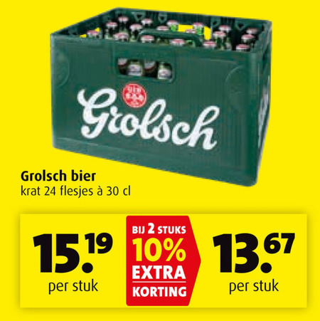 Grolsch   krat bier folder aanbieding bij  Boni - details