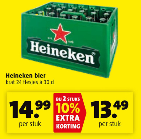 Heineken   krat bier folder aanbieding bij  Boni - details