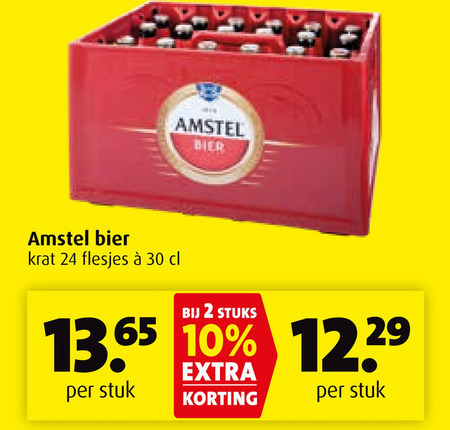 Amstel   krat bier folder aanbieding bij  Boni - details