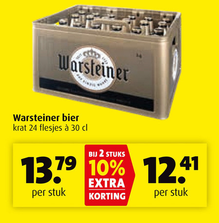 Warsteiner   krat bier folder aanbieding bij  Boni - details