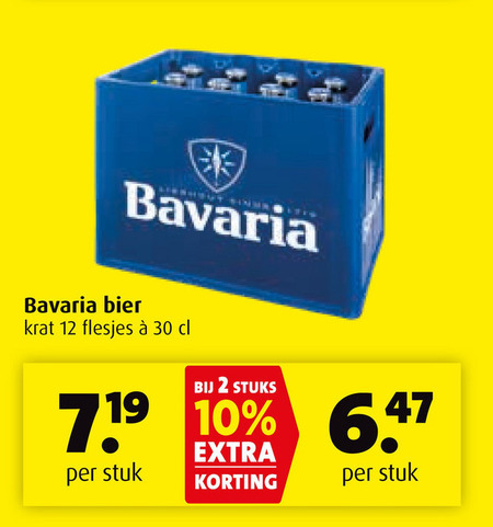 Bavaria   krat bier folder aanbieding bij  Boni - details