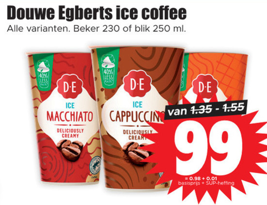 Douwe Egberts   ijskoffie folder aanbieding bij  Dirk - details