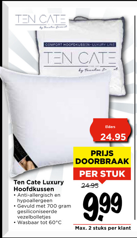 Ten Cate   hoofdkussen folder aanbieding bij  Vomar - details