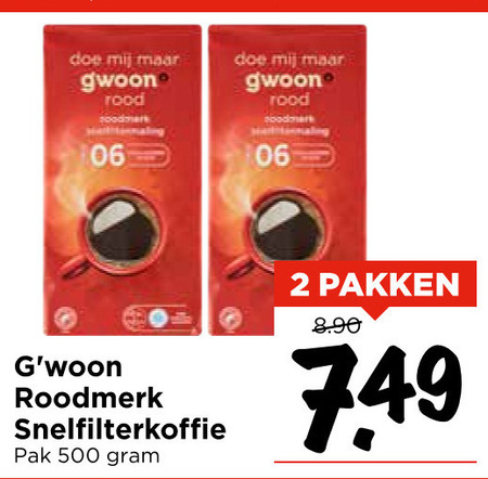 Gwoon   koffie folder aanbieding bij  Vomar - details