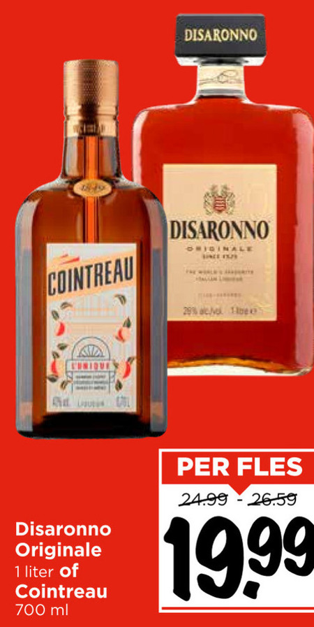 Disaronno   amaretto, likeur folder aanbieding bij  Vomar - details