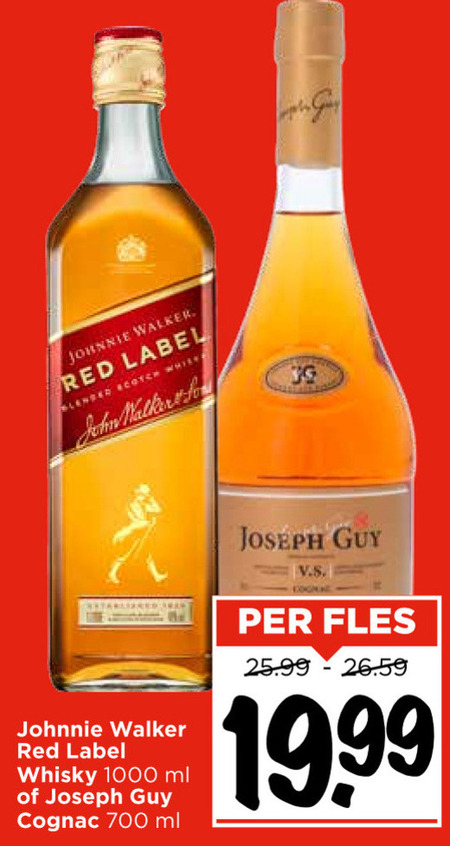 Joseph Guy   cognac, whisky folder aanbieding bij  Vomar - details