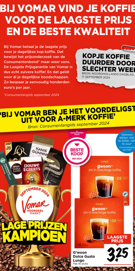 Gwoon   dolce gusto capsules folder aanbieding bij  Vomar - details