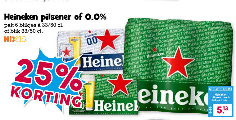 Heineken   blikje bier folder aanbieding bij  Boons Markt - details