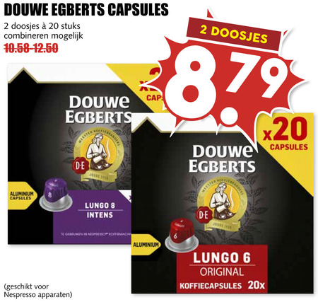 Douwe Egberts   koffiecups folder aanbieding bij  MCD Supermarkt Basis - details