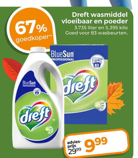 Dreft   wasmiddel folder aanbieding bij  Trekpleister - details