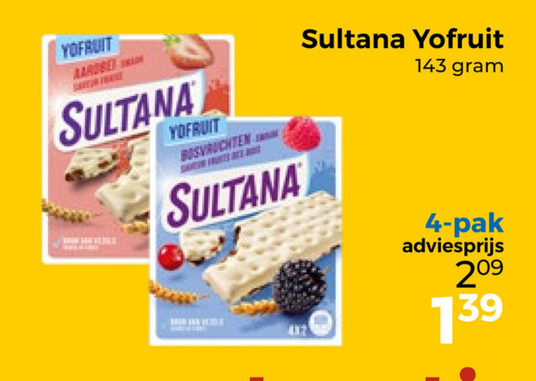 Sultana   fruitbiscuit folder aanbieding bij  Trekpleister - details