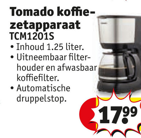 Tomado   koffiezetapparaat folder aanbieding bij  Kruidvat - details