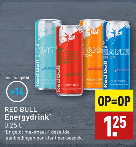 Red Bull   energiedrank folder aanbieding bij  Aldi - details