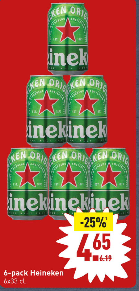 Heineken   blikje bier folder aanbieding bij  Aldi - details